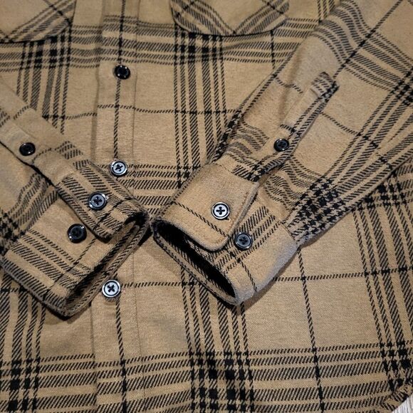 Express Classic Fit Long Sleeved Plaid Flannel Button Up Shirt Men's Size XS - Picture 2 of 8